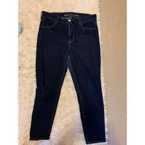 American Eagle dark super stretch skinny jeans